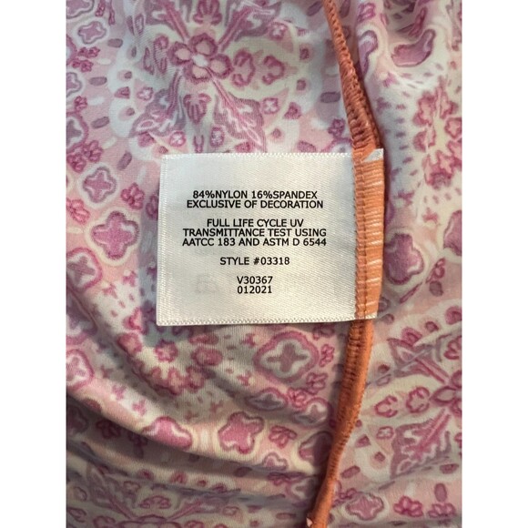 Coolibar UPF 50+ Seacoast Beach Cover-up Dress Size XS Pink Floral LS Hoodie - Picture 8 of 9